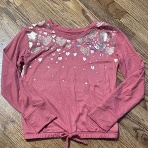 SO Pink Heart Long Sleeve Kids Tee